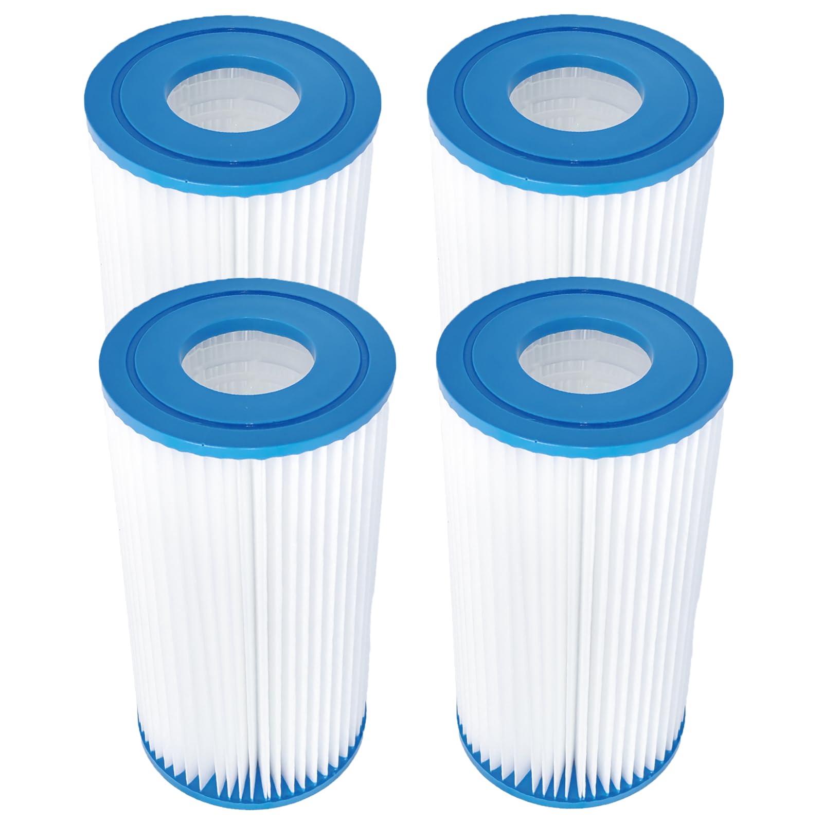 Photo 1 of Jvfnxpm Type A or C Pool Filter Cartridges for in-tex 59900E / 29000E Type A or Type C Best-Way Type 3 (Type III) Replacement Pool Filter Pumps (4 Pack)