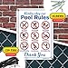 Kindly Obey Our Pool Rules Sign, 10x14 Inches, Rust Free .040 Aluminum, Fade Resistant, Made in USA by My Sign Center