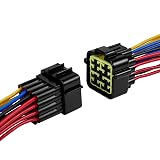 ZHOFONET 16 Pin Waterproof Connector,Waterproof Electrical Car Auto Wire Connector,16AWG Male Female Quick Disconnect Wire Connectors for Car Truck Motorcycle Marine Boat(1pairs)