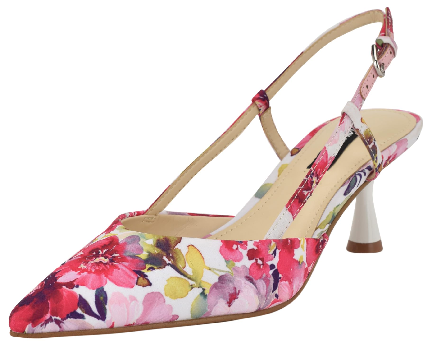 Nine West Women’s Rhonda Pump, Pink Tea Party Floral Multi 660, 10