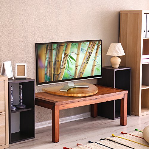 Prosumer's Choice Bamboo TV Swivel Stand for LED/LCD TV Base w/Tablet Dock 21 x 16 – Holds 220 lbs