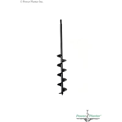 100% USA Made Power Planter 3"x24" Extended Length Bulb &amp; Bedding Plant Auger w/ 3/8" Hex Drive