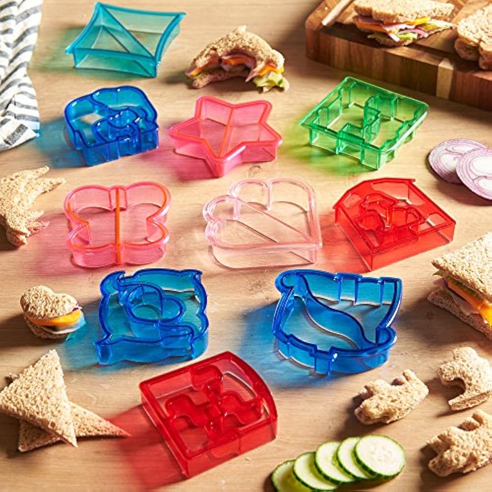 VonShef 15 Piece Sandwich Vegetable Cutter Set Novelty Plastic Cookie