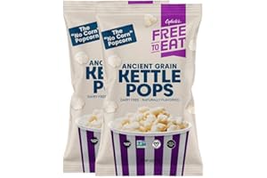 CYBELE'S FREE TO EAT Cybele's Free-to-Eat Ancient Grain Pops - Healthy Snacks, All Natural, Gluten-Free, Vegan, No Preservatives or Additives (Kettle Pops 4oz, Pack of 2)