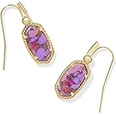 Kendra Scott Lee Earrings in 14k Gold-Plated Brass, Violet Magnesite, Fashion Jewelry for Women