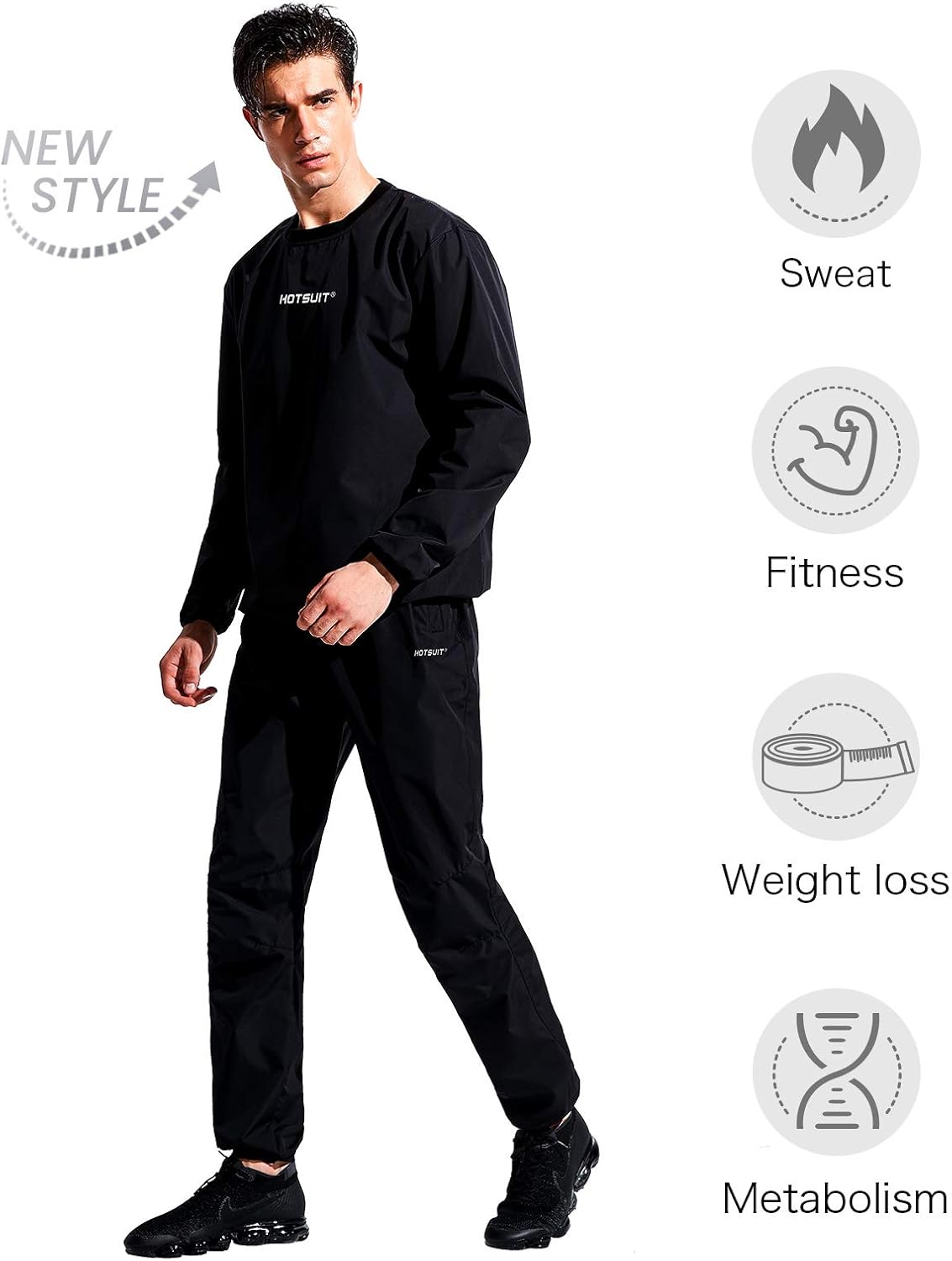 HOTSUIT Sauna Suit Men Anti Rip Sweat Suits Gym Boxing Workout Jackets : Sports & Outdoors