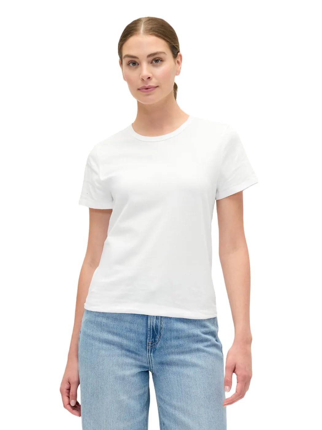 GAP Womens 2-Pack Crewneck Favorite Tee T-Shirt White UK S Image