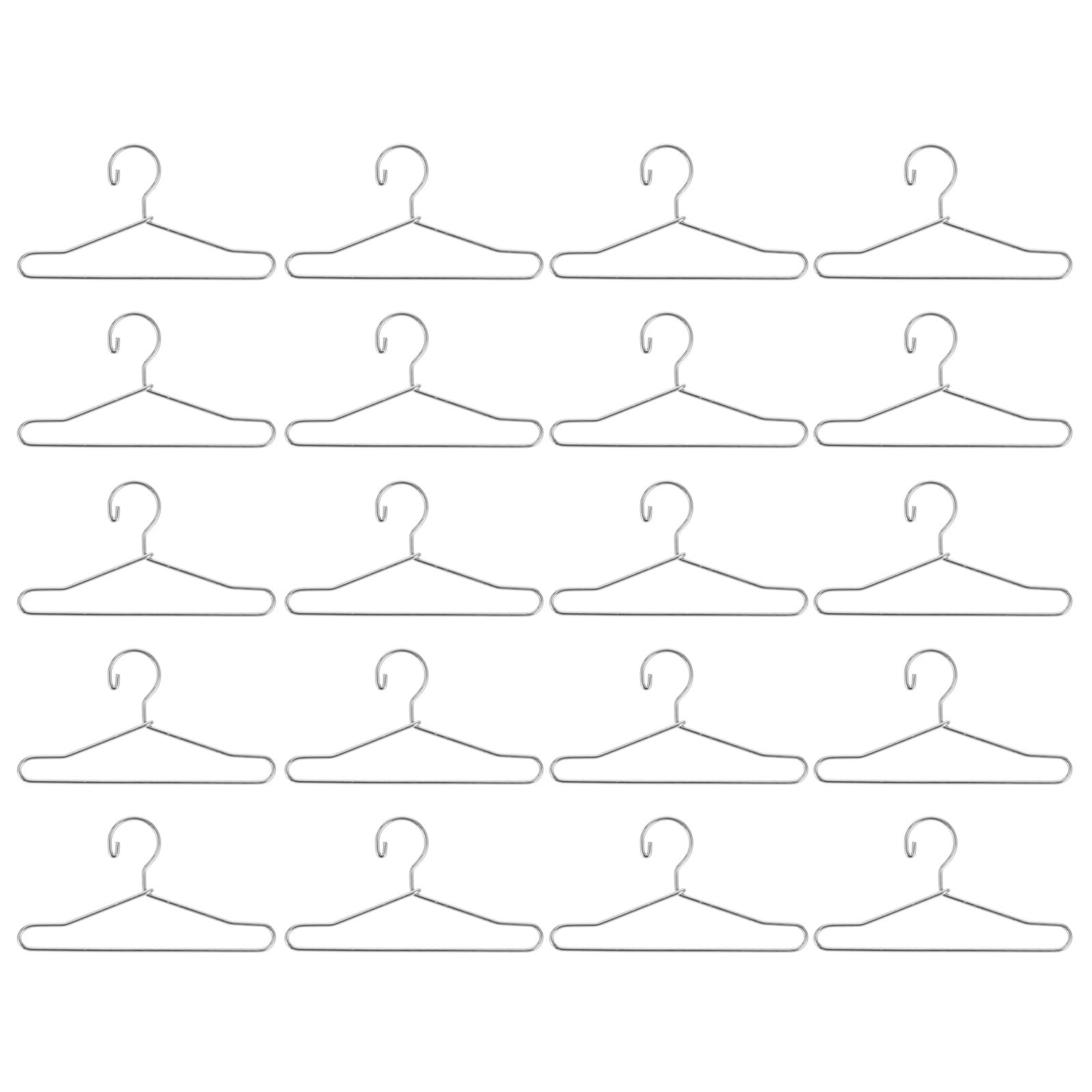 Ciieeo Mini Doll Clothes Rack Durable Metal Doll Coat Rack 2.56X1.38 Inch Miniature Clothes Hangers Set for Wardrobe Organizing and Dollhouse Accessories