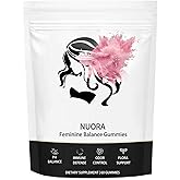 nuora Feminine Balance Gummies, Vegan Hawaiian Pineapple, pH Balance, Healthy Odor, Flora and Immune Support, Vaginal Health Support, 60 Count