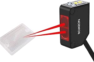 BOJKEON E3Z-R61 Photoelectric Sensor Switch Proximity Switch,0-2M Adjustable Indoor Wall Mounted Photoelectric Beam Sensor NPN (NO Or NC Switchable)