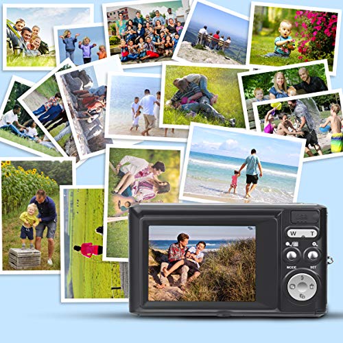 HD Mini Digital Cameras,21MP Point and Shoot Digital Video Cameras-Travel,Camping,Gifts (Black 1)