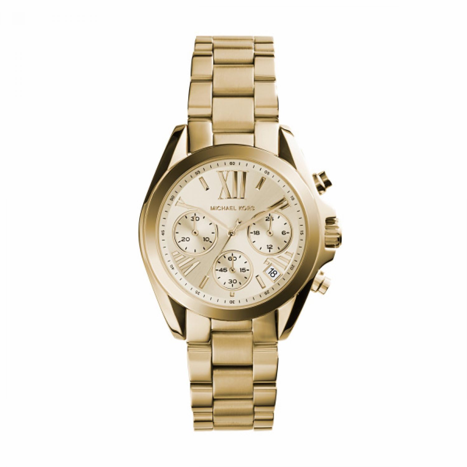 Michael Kors Bradshaw Chronograph Quartz Watch with Gold Stainless Steel Strap for Women MK5798