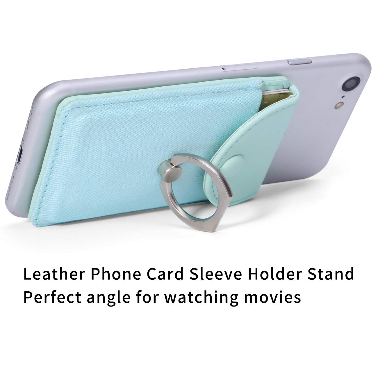 credit card sleeve holder Leather White Stitch while its waterproof and scratch Credit Card Holder, Metal Card