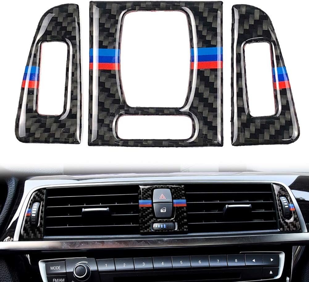 Amazon Fr Znwiem Grille D Aeration De Voiture En Fibre De Carbone Pour Bmw Serie 3 4 F30 F31