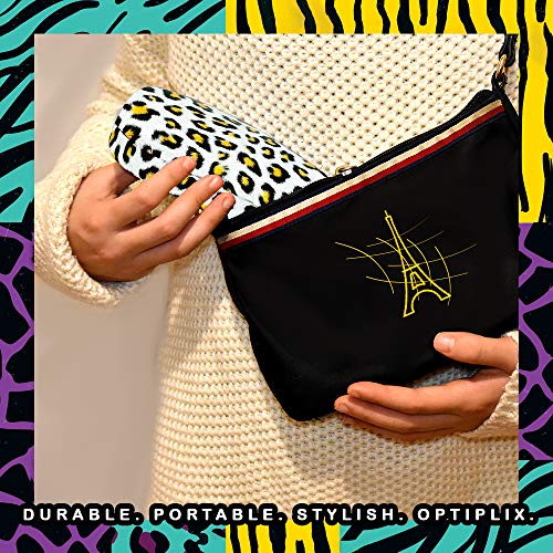 Brown Glasses Case Hard Shell Leopard Print | Medium Size | Protective Eyeglasses, Sunglasses, and Reading Glasses Case For Men, Women, and Kids