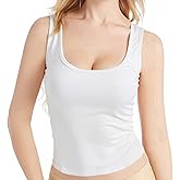 ROMENPICK Ribbed Tank Tops for Women Square Neck & V Neck Reversible 2025 Summer Sleeveless Sexy Camisole Going Out Tops