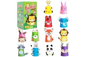 12 PCS DIY Forest Animal Sticker Plastic Cups Set, Reusable Kids Drinking Cups with Decorating Stickers, Animal Themed Party 