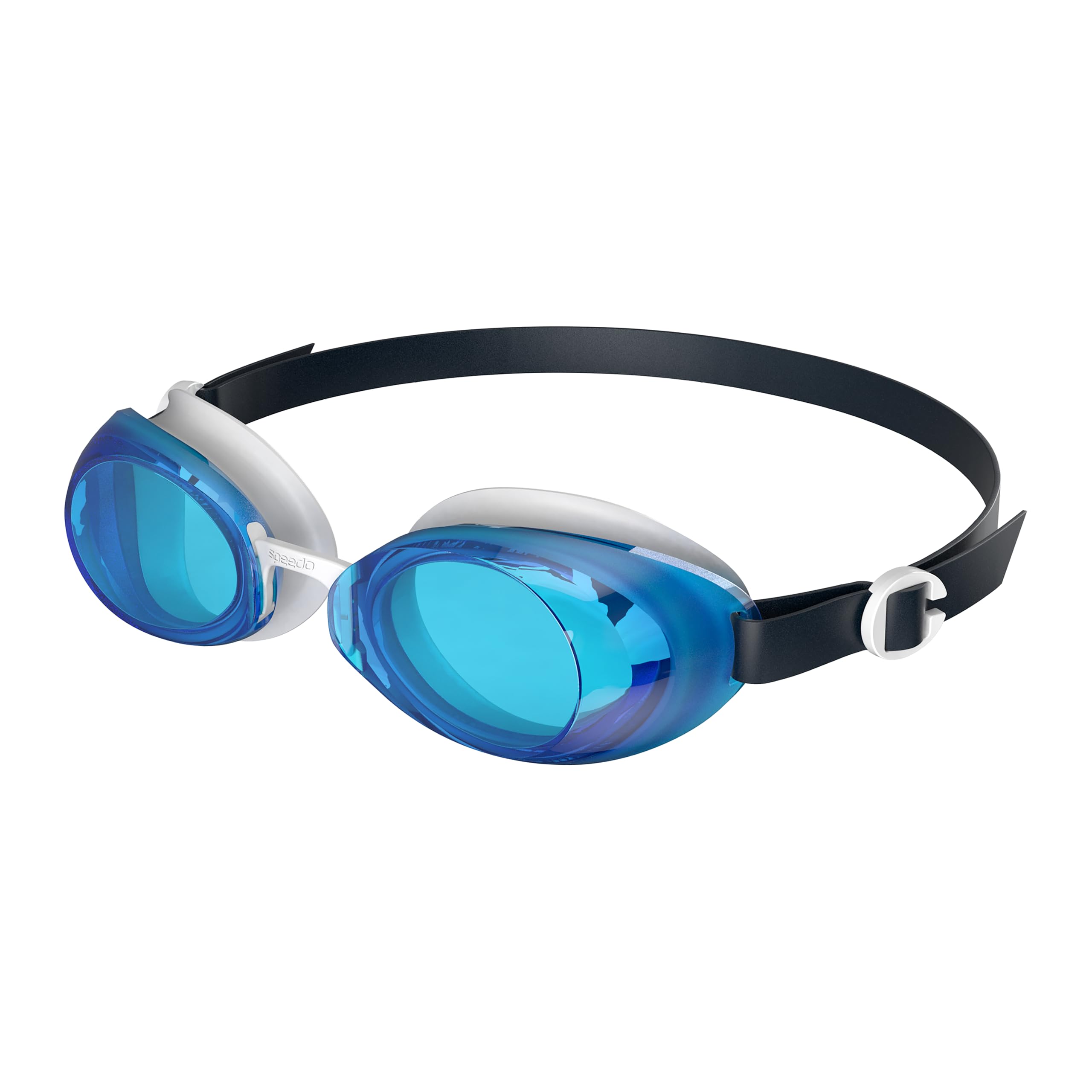 Speedo Unisex-Adult Jet 2.0 Swimming Goggles | Swim | Enhanced Vision, Bondi Blue/White/Charcoal Grey, One Size
