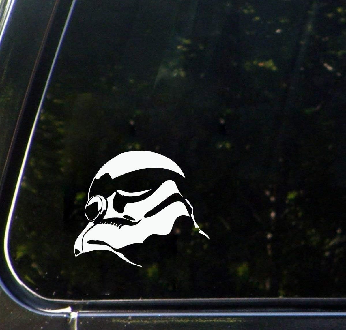 Car Sticker 17cm Wide Stormtrooper Helmet Silhouette Art Vinyl Sticker Car Decal Rear Windshield Cartoon Pattern Decor