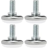 uxcell M8 x 25 x 30mm Screw on Furniture Glide Leveling Feet Floor Protector Adjustable Leveler for Chair Machine Leg 4 Pack