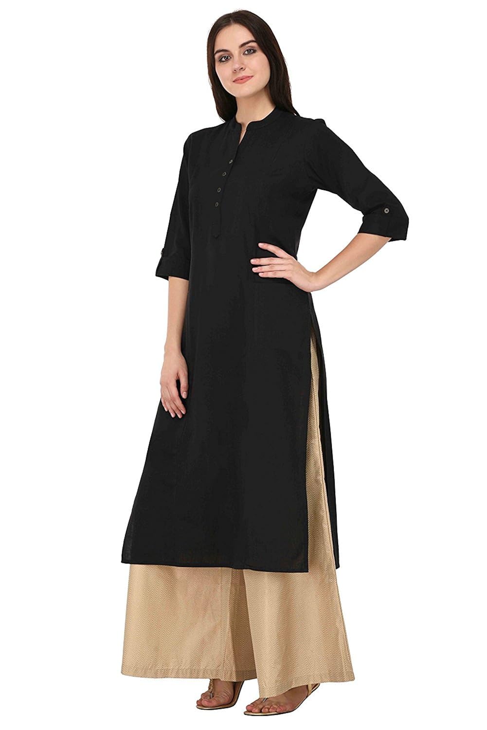 muta fashion cotton blend semi stitched free size ethnic women kurti