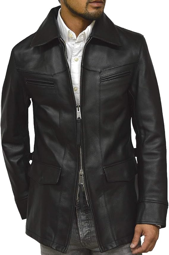 Amazon ハルフ Haruf レザーコート メンズ 本革 ライダースジャケット シングル ブラック M L Ll 3l Usa22bk コート ジャケット 通販