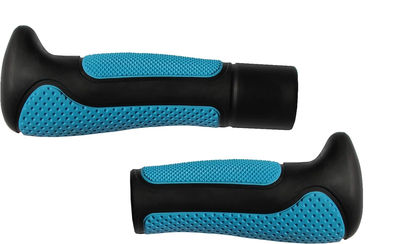 BRAT Kier2K Bike Grips - Ergonomic Anti-slip Sets - 138/108 mm - Black/Blue