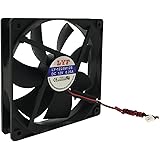 Saim 12V 2 Pin Sleeve Bearing Cooling Fan for Computer Case 120mm x 120mm x 25mm