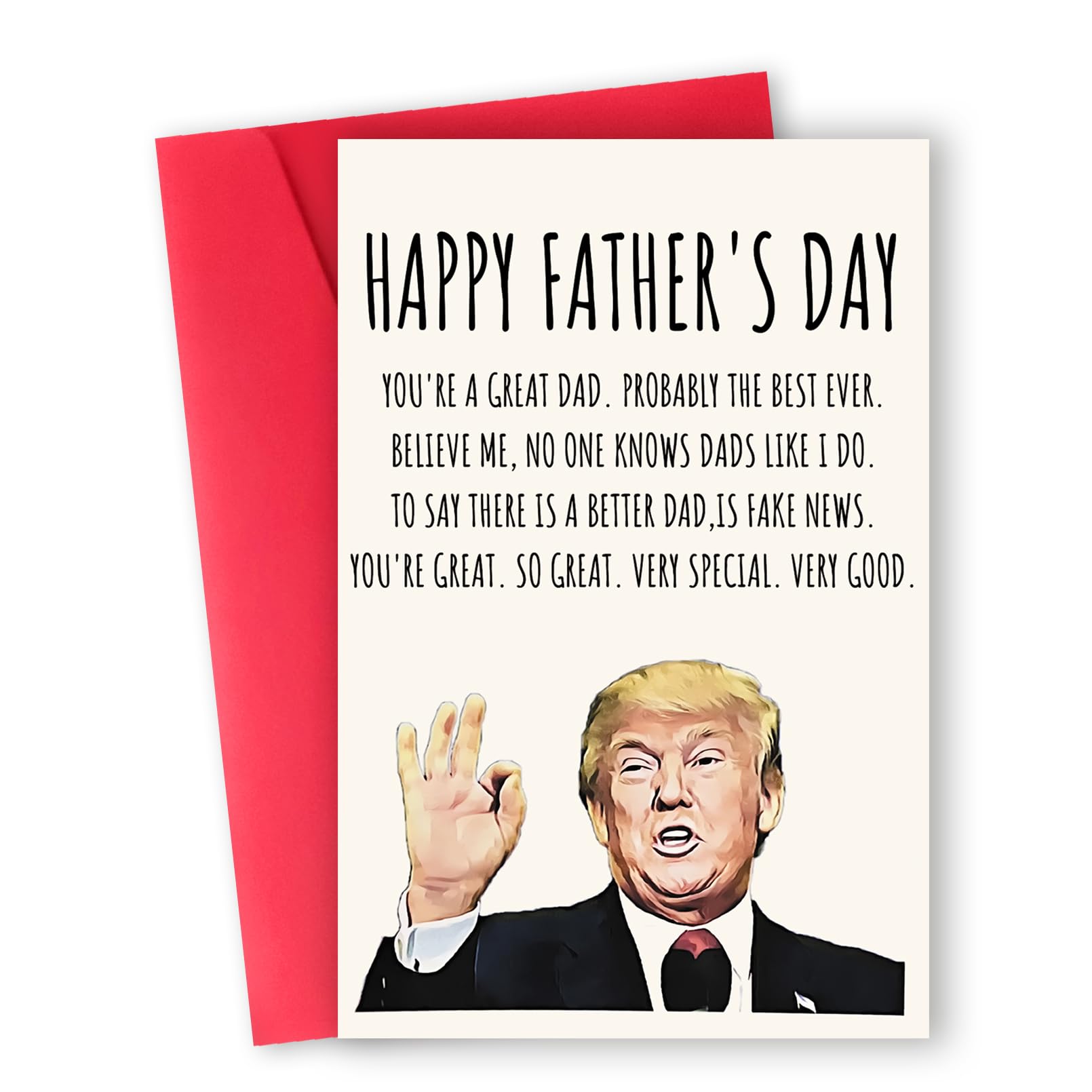 Photo 1 of  2gerdiny Funny Trump Fathers Day Card,Humor Fathers Day Gift from Daughter Son Wife,Humor Trump Birthday Card for Dad