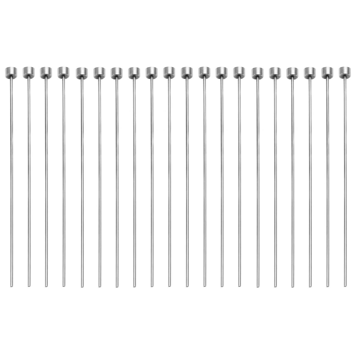 Utoolmart 1.5mm Dia Round Tip Steel Straight Ejector Pin Punch 100mm Long Silver Gray 20pcs