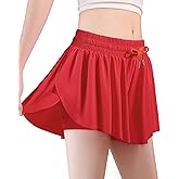 HASMES Girls Butterfly Shorts Teen Flowy Athletic Shorts for Running Dance Cheer 5-14Y