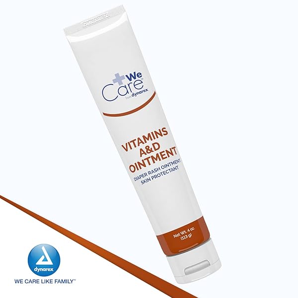 DYNAREX VITAMINS A & D OINTMENT, OINTMENT WITH VITAMIN A AND VITAMIN D SKIN PROTECTANT, FOR DIAPER RASH AND DISCOMFORT, WHITE, 1-4 OZ. TUBE