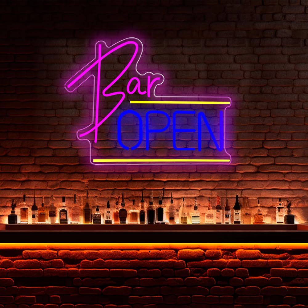 DAKABUKA Neon Light USB-Powered LED Wall Decoration for Bar, Salon, Store, Cafe, Shop, Club, Open Sign, 41 x 31 cm, Acrylic, Modern