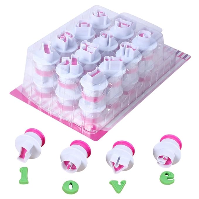 COSYOO Cake Mould Decorative Alphabet Letter Plunger Cutter Mold