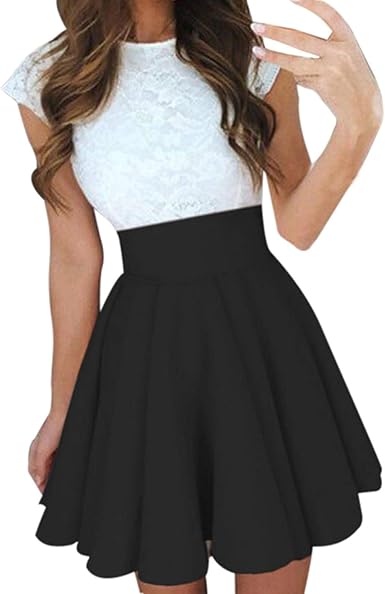 black skater skirt amazon