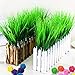 ZMOCEN 4 Pcs Artificial Outdoor Plants Faux Plastic Wheat Grass Fake Leaves Shrubs Greenery Bushes Indoor Outside Home Garden Office Wedding Party Decor UV Resistant