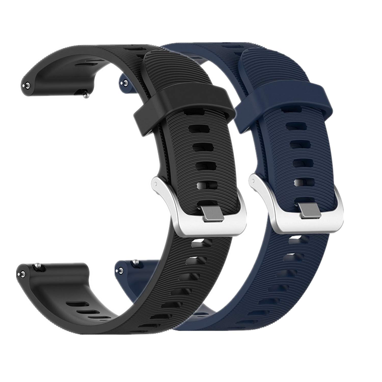 Huwokxix Compatible with Garmin Forerunner 55/645/645 Music/165//Vivoactive 5/6/3/Vivomove HR/Approach S40 Watch Band, Soft Silicone Replacement Strap Fitness Tracker