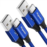 etguuds 6ft USB Type C Cable 3A Fast Charging, 2 Pack USB A to USB C Charger Cord Braided Compatible with Samsung Galaxy A10e