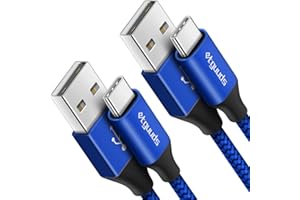 [2-Pack, 3ft] Cable 3A Fast Charging, etguuds Nylon Braided USB A to USB Type C Charger Cord Compatible with Samsung Galaxy A10e A20 A20E A51, S20 S10 S9 S8 Plus S10E, Note 20 10 9 8, Moto G7 G8