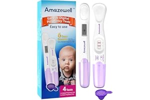 AMAZEWELL Early Pregnancy Test Kit,Digital Pregnancy Test with Cup at Home,4 Tests (2 Digital+2 Early+1 Urine Cup)