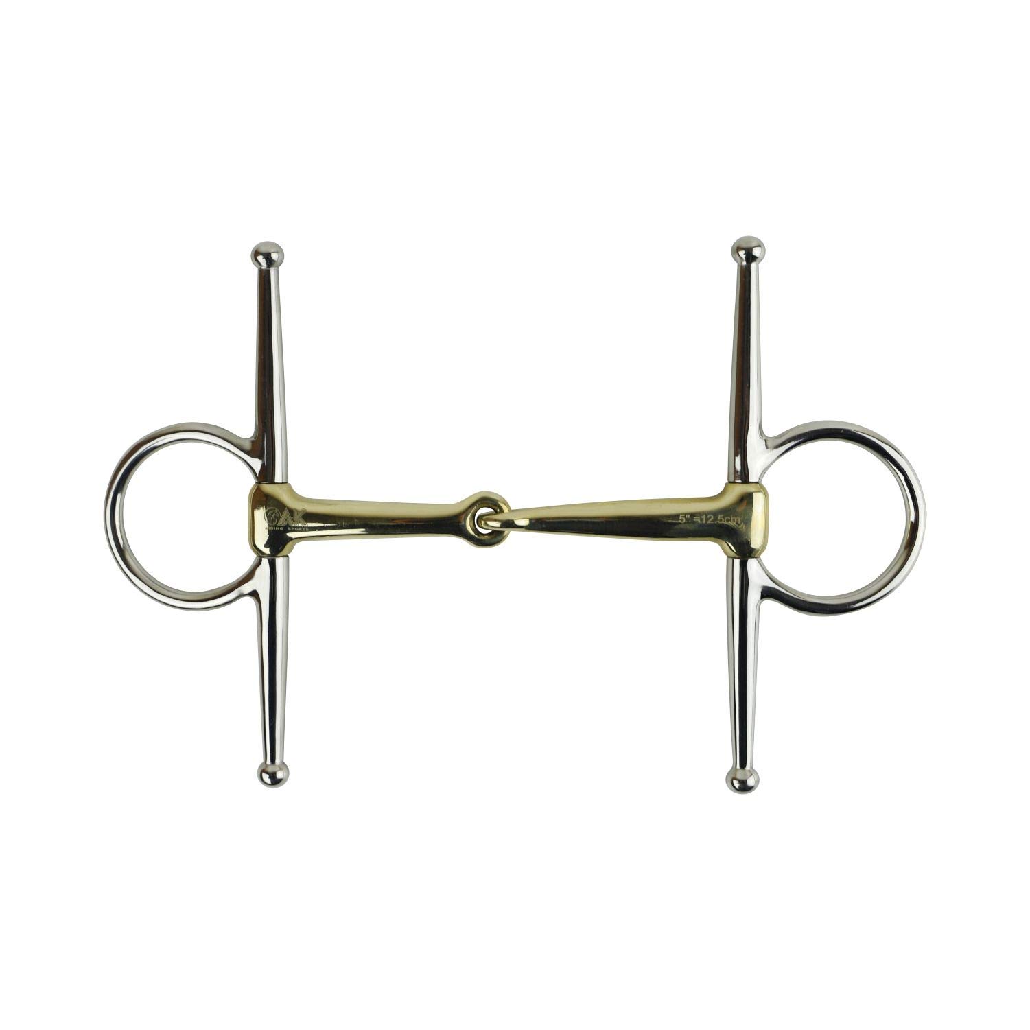 AK Full Cheek Snaffle Horse Riding Bit in German Silver AKRS-2615 (6'', German-Silver)