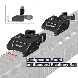 LIGHTWIN Fiber Optic Iron Sights Flip Up A2 Front