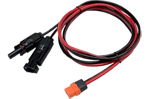Nuofany Solar to XT60i Connector Cable 12AWG 5FT Solar Panel Connector to XT60i Charging Cable for RV Portable Power Station Solar Panels