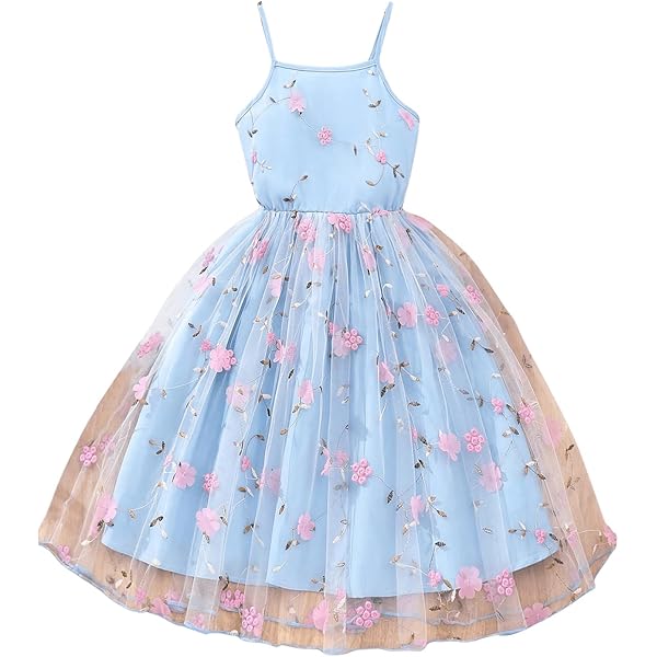 Girl's Floral Sundress With Ruffle Sleeves - Tiered Boho Dress, Sweetheart Neck, Shirred Back