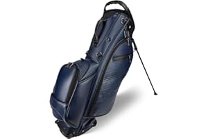 CaddyDaddy RevCore Hybrid Luxury Golf Stand Bag, Tour Grade Synthetic Leather, 14 Way or 6 Way Dividers, 2 Cooler Pockets, Magnetic Felt-Lined Pocket, Dual & Single Padded Shoulder Straps, Rain Hood