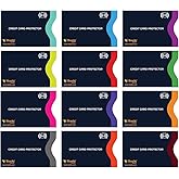 Boxiki Travel RFID Blocking Sleeves, Set with Color Coding | Identity Theft Prevention RFID Blocking Envelopes Set of 12 Credit Card Sleeves (Navy Blue)