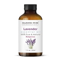 Majestic Pure Lavender Essential Oil with Glass