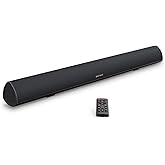 BESTISAN Soundbar, TV Sound Bar with Wired HDMI and Wireless Bluetooth 5.0 Home Theater System (28 Inch, Enhanced Bass Technology, 3-Inch Drivers, Bass Adjustable, Wall Mountable, DSP)