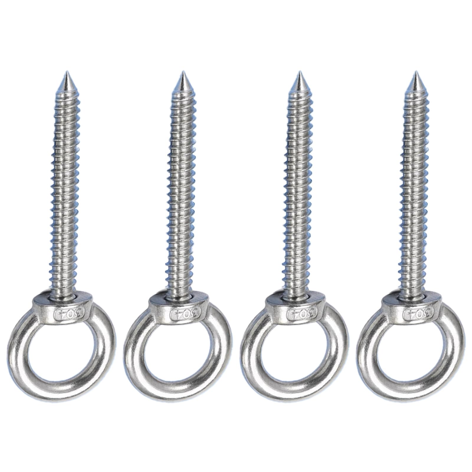 4PCS Eye Hooks Screw in 12cm M10 Eye Screws Load Capacity 230kg Eye Bolts Heavy Duty Large Hook and Eye Screw in Eye Hooks for Hammock Stand, Swing Chair, Yoga, Heavy Indoor and Outdoor Uses
