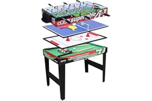 IFOYO IF 4 in 1 Combo Game Table Set, Tabletop Football Table Kids Hockey Table Billiard Pool Table Ping Pong Table with All Accessory, 31.5in, Green